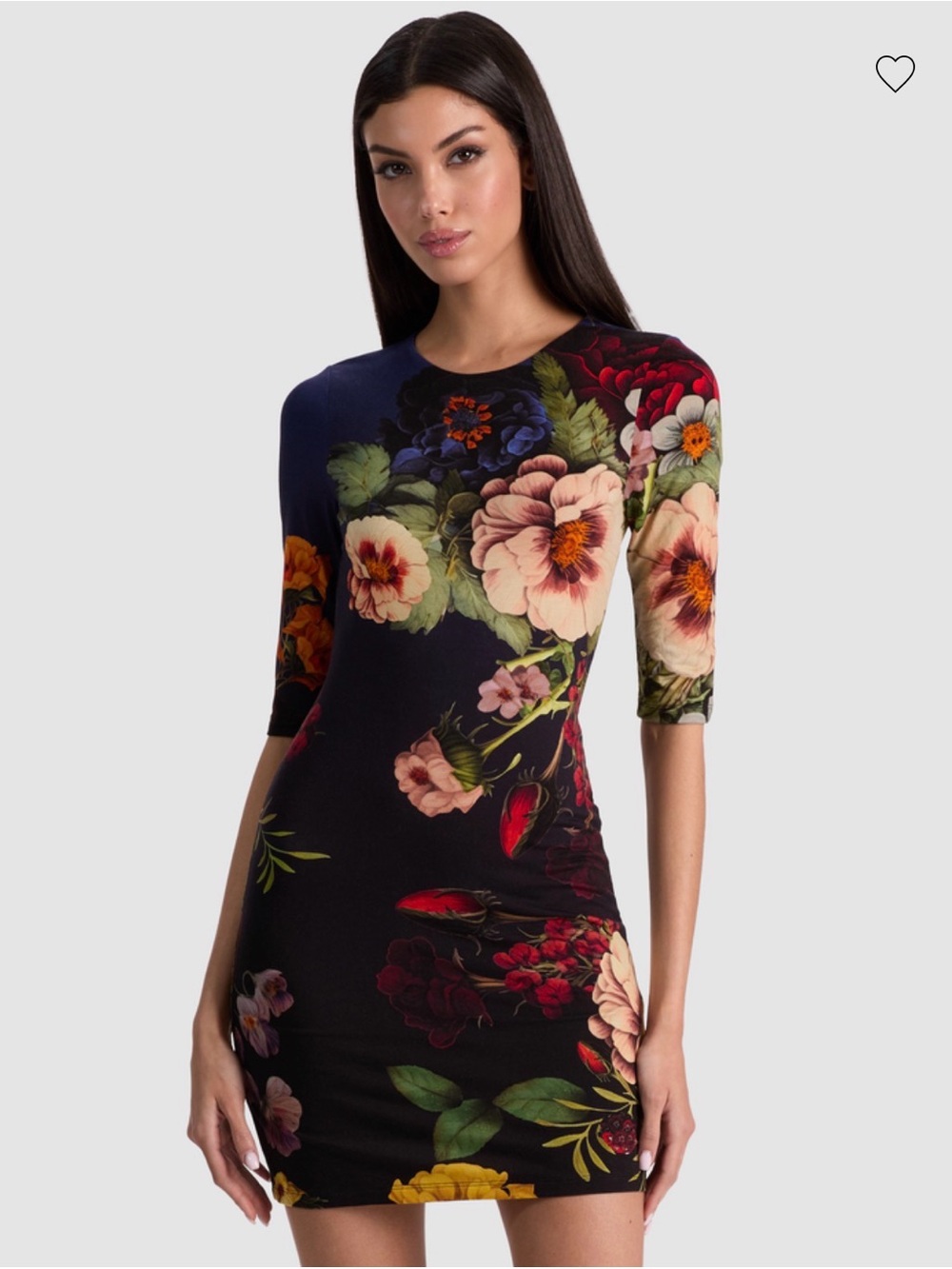 NEW Delora Floral Print Bodycon Dress - Navy Multi Sexy